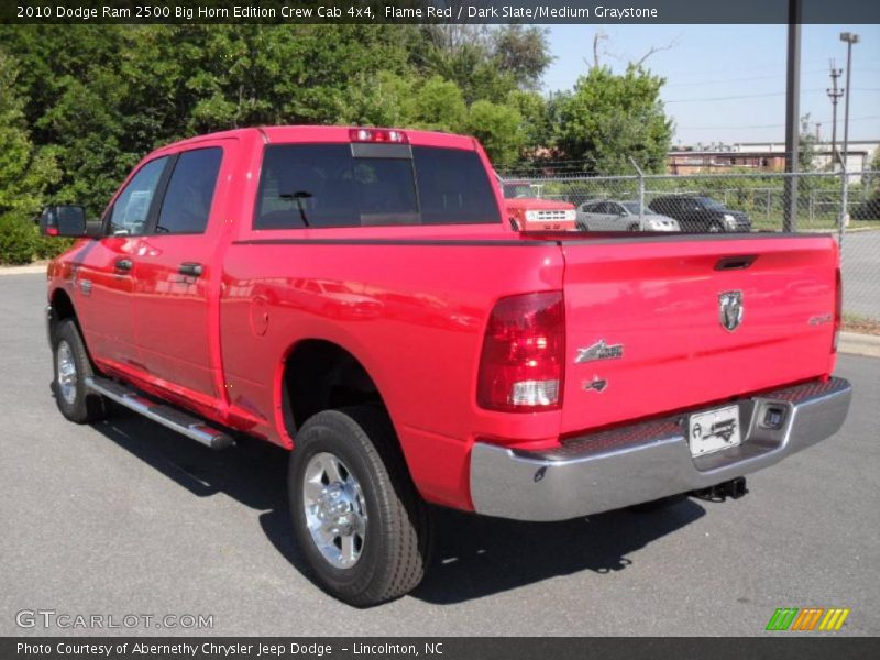 Flame Red / Dark Slate/Medium Graystone 2010 Dodge Ram 2500 Big Horn Edition Crew Cab 4x4