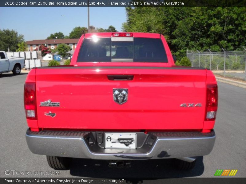 Flame Red / Dark Slate/Medium Graystone 2010 Dodge Ram 2500 Big Horn Edition Crew Cab 4x4