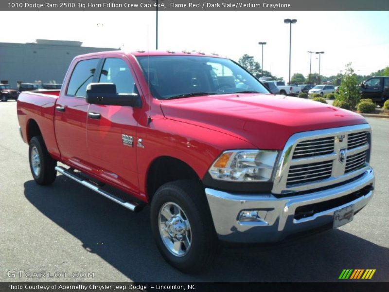 Flame Red / Dark Slate/Medium Graystone 2010 Dodge Ram 2500 Big Horn Edition Crew Cab 4x4