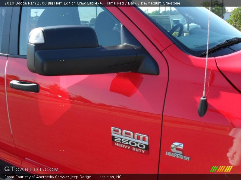 Flame Red / Dark Slate/Medium Graystone 2010 Dodge Ram 2500 Big Horn Edition Crew Cab 4x4
