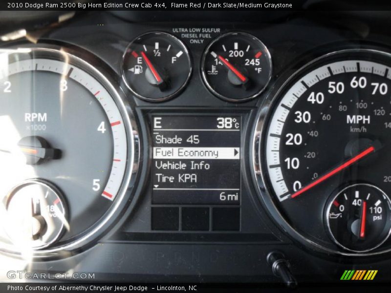 Flame Red / Dark Slate/Medium Graystone 2010 Dodge Ram 2500 Big Horn Edition Crew Cab 4x4