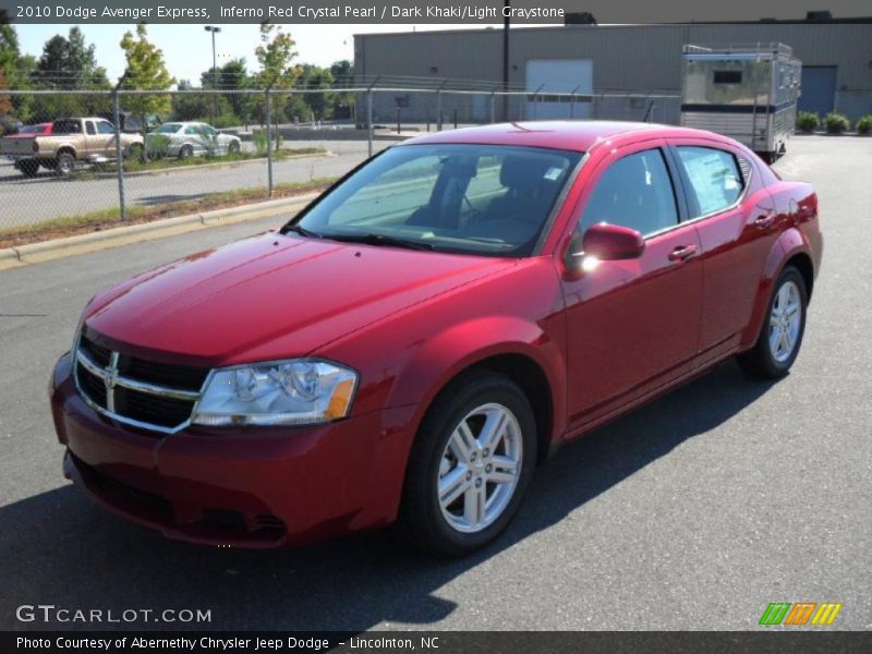 Inferno Red Crystal Pearl / Dark Khaki/Light Graystone 2010 Dodge Avenger Express