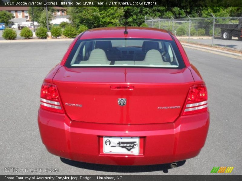 Inferno Red Crystal Pearl / Dark Khaki/Light Graystone 2010 Dodge Avenger Express