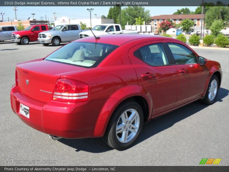 Inferno Red Crystal Pearl / Dark Khaki/Light Graystone 2010 Dodge Avenger Express