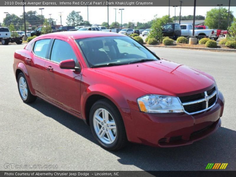 Inferno Red Crystal Pearl / Dark Khaki/Light Graystone 2010 Dodge Avenger Express