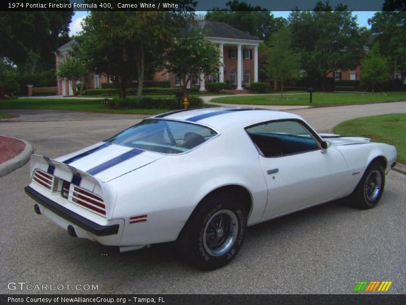 Cameo White / White 1974 Pontiac Firebird Formula 400
