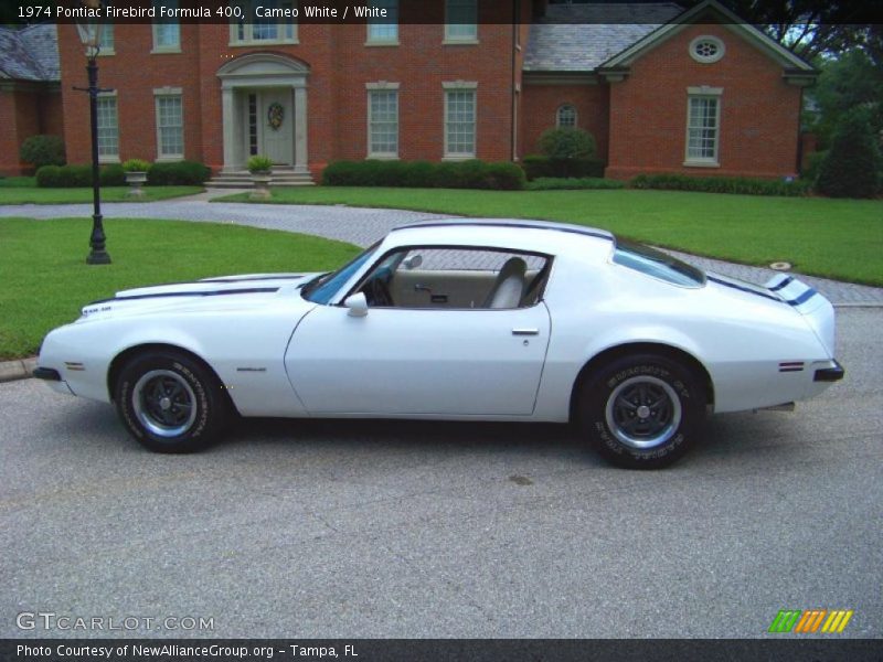 Cameo White / White 1974 Pontiac Firebird Formula 400