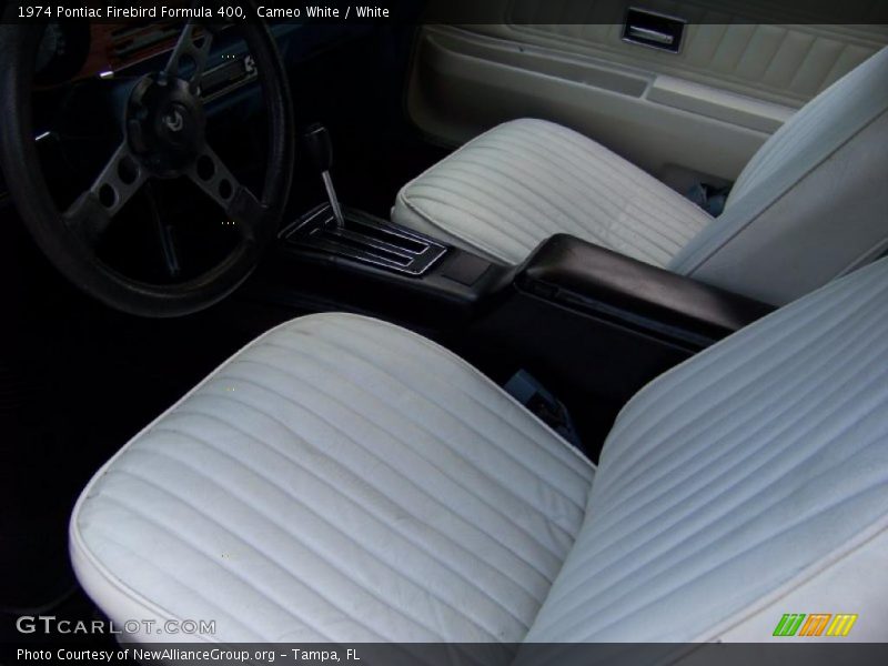 Cameo White / White 1974 Pontiac Firebird Formula 400