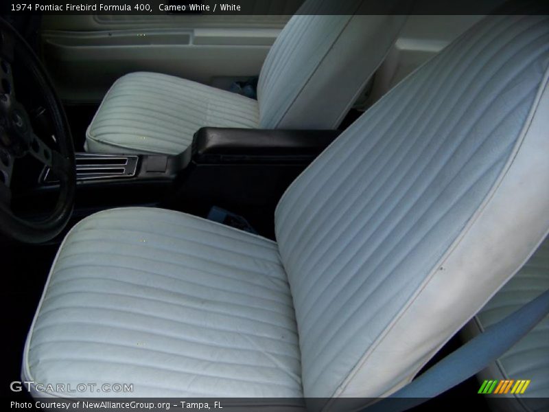 Cameo White / White 1974 Pontiac Firebird Formula 400