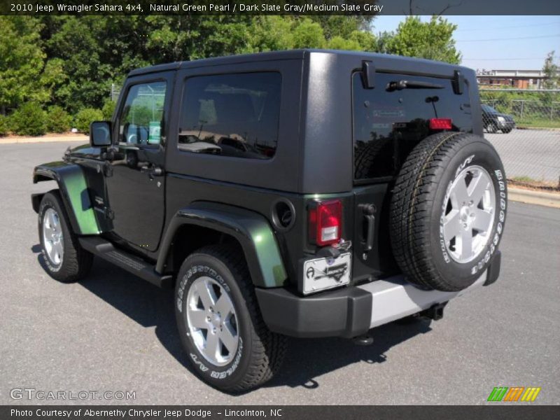 Natural Green Pearl / Dark Slate Gray/Medium Slate Gray 2010 Jeep Wrangler Sahara 4x4