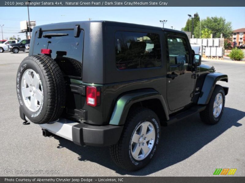 Natural Green Pearl / Dark Slate Gray/Medium Slate Gray 2010 Jeep Wrangler Sahara 4x4