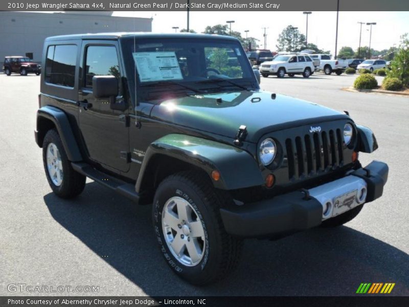 Natural Green Pearl / Dark Slate Gray/Medium Slate Gray 2010 Jeep Wrangler Sahara 4x4
