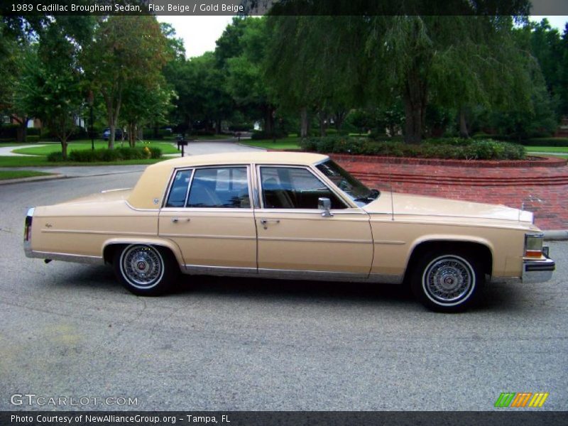 Flax Beige / Gold Beige 1989 Cadillac Brougham Sedan