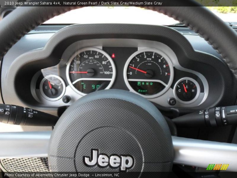 Natural Green Pearl / Dark Slate Gray/Medium Slate Gray 2010 Jeep Wrangler Sahara 4x4