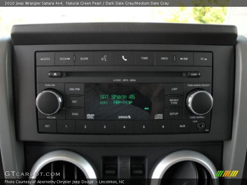 Natural Green Pearl / Dark Slate Gray/Medium Slate Gray 2010 Jeep Wrangler Sahara 4x4