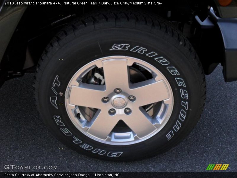 Natural Green Pearl / Dark Slate Gray/Medium Slate Gray 2010 Jeep Wrangler Sahara 4x4