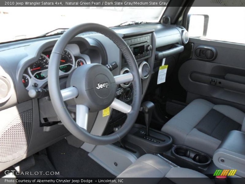 Natural Green Pearl / Dark Slate Gray/Medium Slate Gray 2010 Jeep Wrangler Sahara 4x4