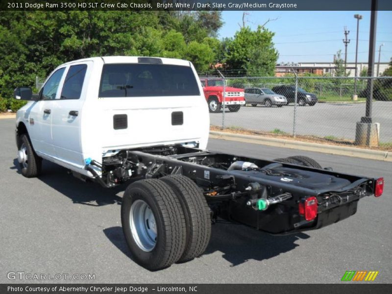 Bright White / Dark Slate Gray/Medium Graystone 2011 Dodge Ram 3500 HD SLT Crew Cab Chassis