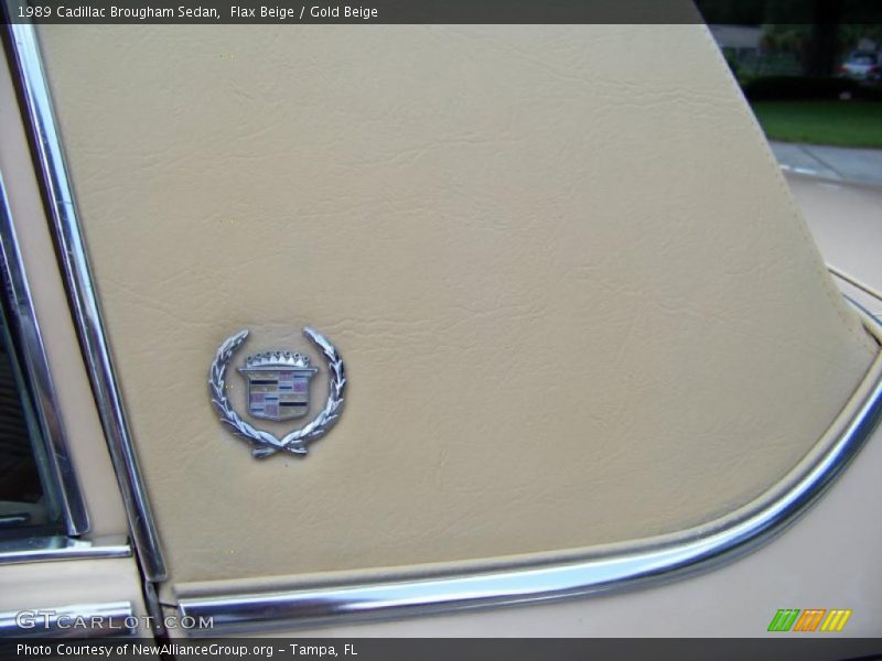 Flax Beige / Gold Beige 1989 Cadillac Brougham Sedan