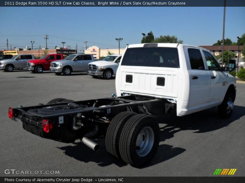 Bright White / Dark Slate Gray/Medium Graystone 2011 Dodge Ram 3500 HD SLT Crew Cab Chassis