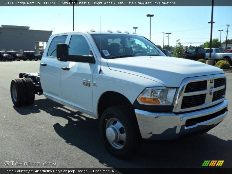 Bright White / Dark Slate Gray/Medium Graystone 2011 Dodge Ram 3500 HD SLT Crew Cab Chassis
