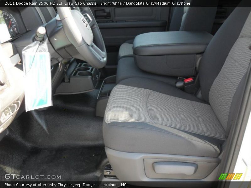 Bright White / Dark Slate Gray/Medium Graystone 2011 Dodge Ram 3500 HD SLT Crew Cab Chassis