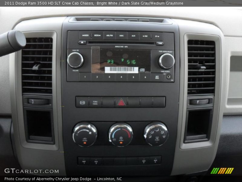 Bright White / Dark Slate Gray/Medium Graystone 2011 Dodge Ram 3500 HD SLT Crew Cab Chassis