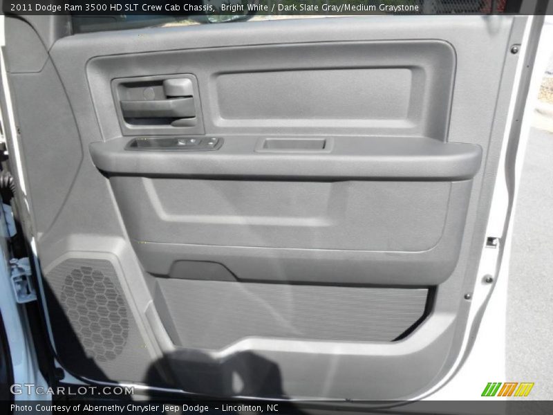 Bright White / Dark Slate Gray/Medium Graystone 2011 Dodge Ram 3500 HD SLT Crew Cab Chassis