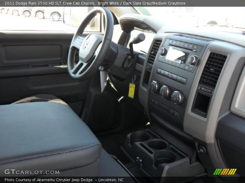 Bright White / Dark Slate Gray/Medium Graystone 2011 Dodge Ram 3500 HD SLT Crew Cab Chassis