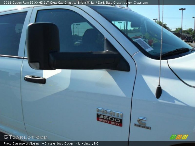 Bright White / Dark Slate Gray/Medium Graystone 2011 Dodge Ram 3500 HD SLT Crew Cab Chassis