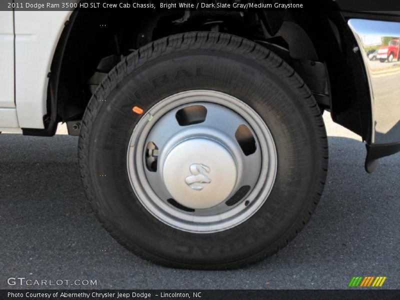 Bright White / Dark Slate Gray/Medium Graystone 2011 Dodge Ram 3500 HD SLT Crew Cab Chassis
