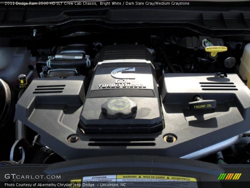 Bright White / Dark Slate Gray/Medium Graystone 2011 Dodge Ram 3500 HD SLT Crew Cab Chassis