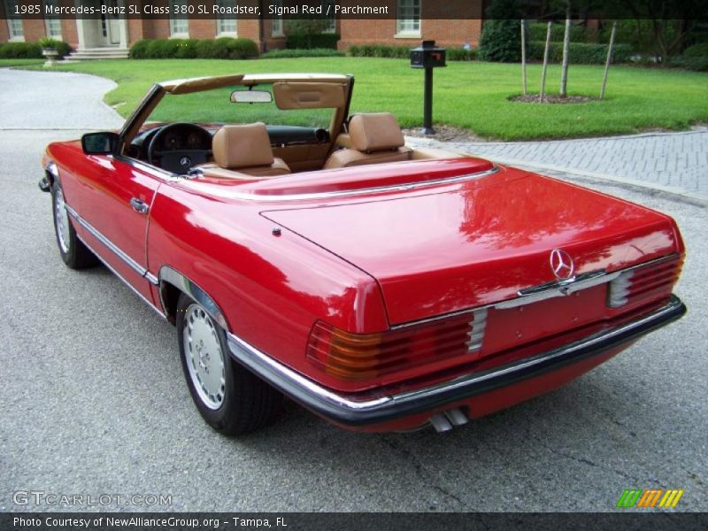 Signal Red / Parchment 1985 Mercedes-Benz SL Class 380 SL Roadster