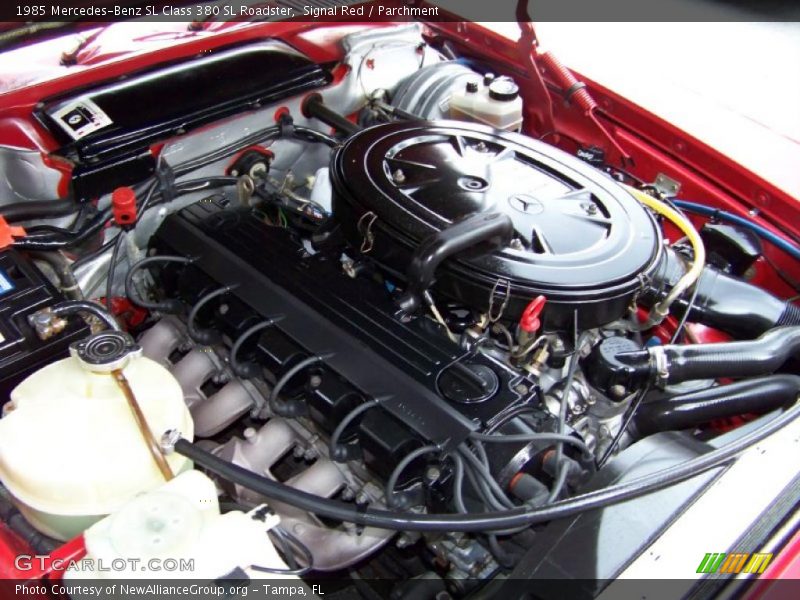 Signal Red / Parchment 1985 Mercedes-Benz SL Class 380 SL Roadster