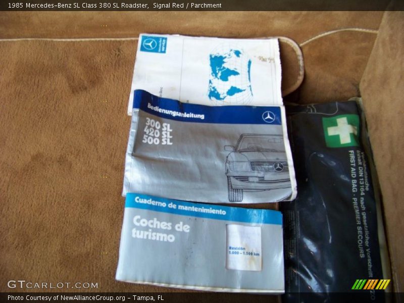 Signal Red / Parchment 1985 Mercedes-Benz SL Class 380 SL Roadster