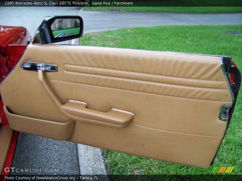 Signal Red / Parchment 1985 Mercedes-Benz SL Class 380 SL Roadster