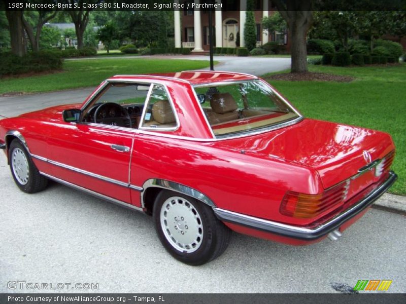 Signal Red / Parchment 1985 Mercedes-Benz SL Class 380 SL Roadster