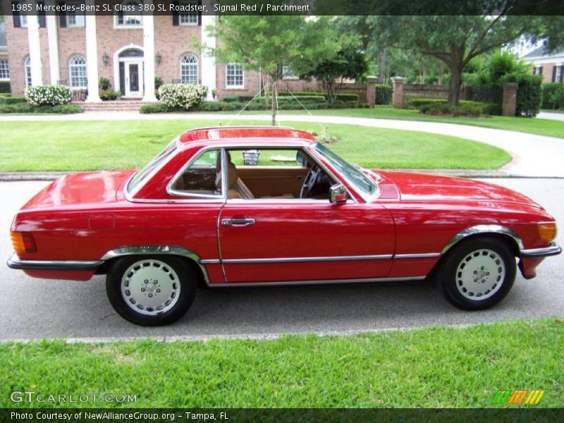 Signal Red / Parchment 1985 Mercedes-Benz SL Class 380 SL Roadster