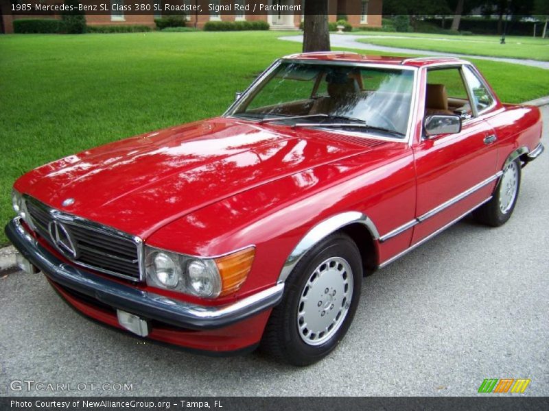 Signal Red / Parchment 1985 Mercedes-Benz SL Class 380 SL Roadster