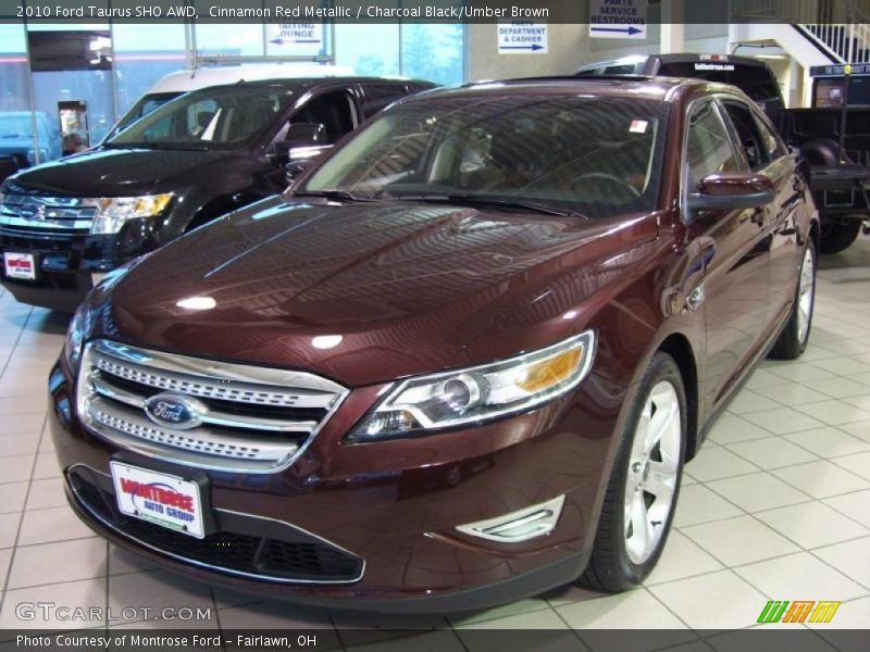 Cinnamon Red Metallic / Charcoal Black/Umber Brown 2010 Ford Taurus SHO AWD