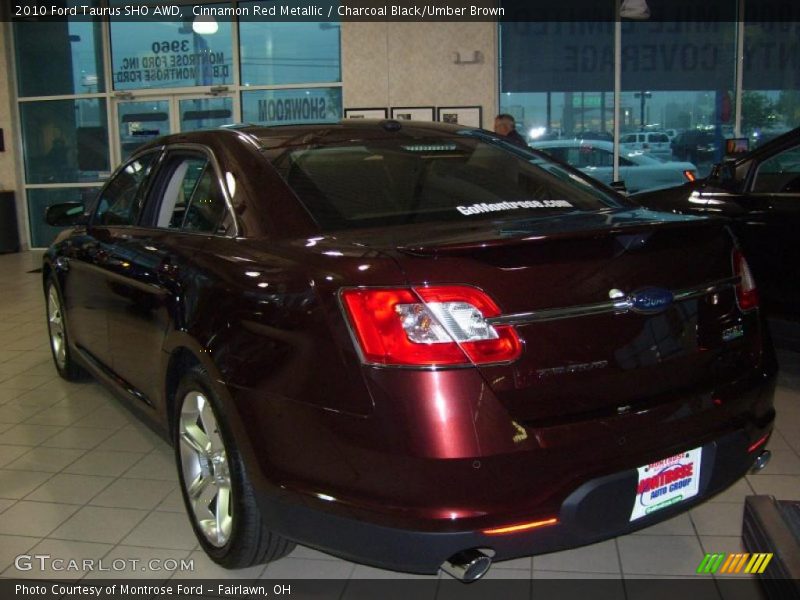 Cinnamon Red Metallic / Charcoal Black/Umber Brown 2010 Ford Taurus SHO AWD
