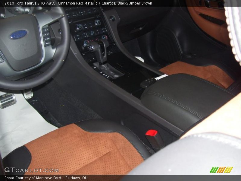 Cinnamon Red Metallic / Charcoal Black/Umber Brown 2010 Ford Taurus SHO AWD