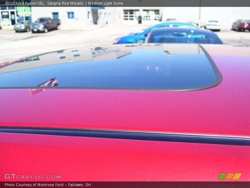 Sangria Red Metallic / Medium Light Stone 2010 Ford Fusion SEL