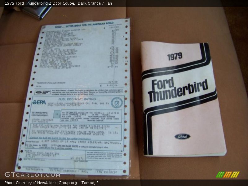 Dark Orange / Tan 1979 Ford Thunderbird 2 Door Coupe