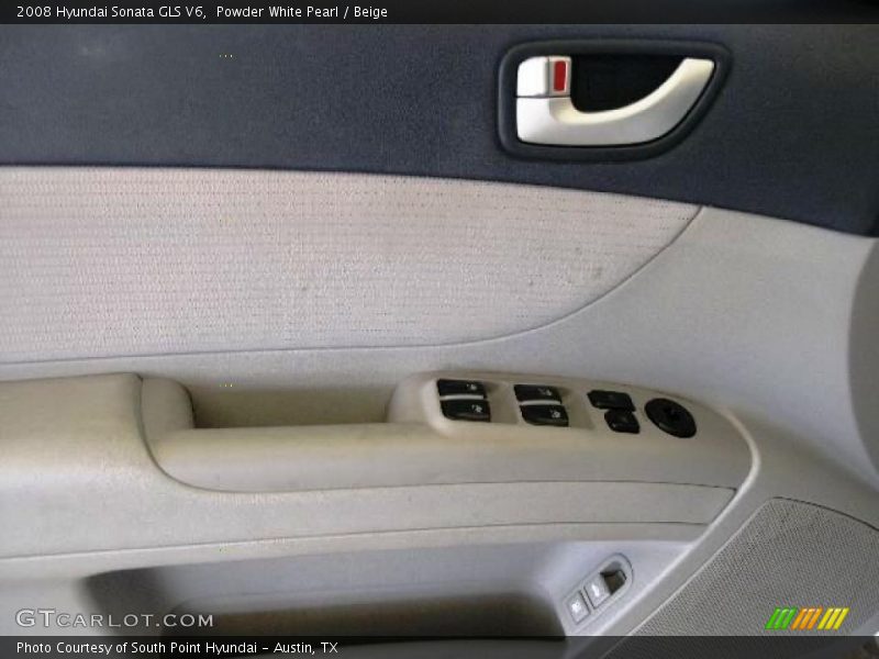 Powder White Pearl / Beige 2008 Hyundai Sonata GLS V6