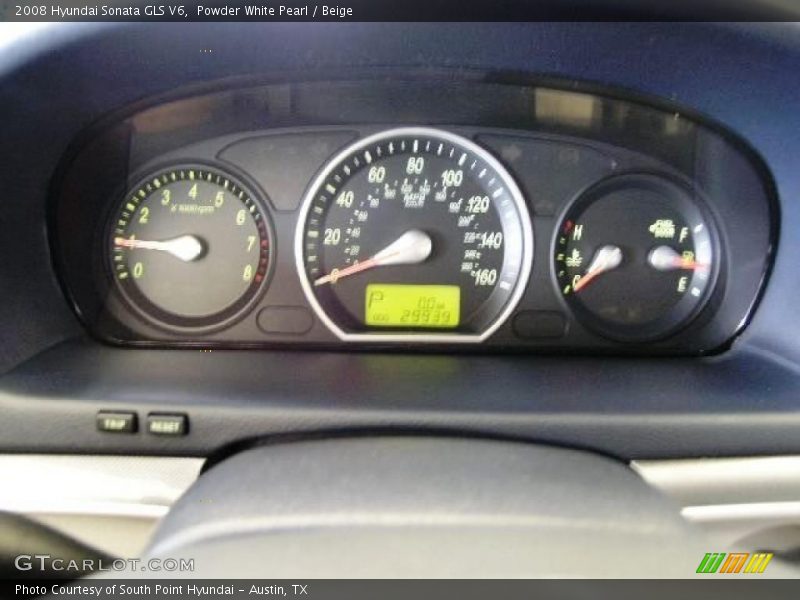 Powder White Pearl / Beige 2008 Hyundai Sonata GLS V6