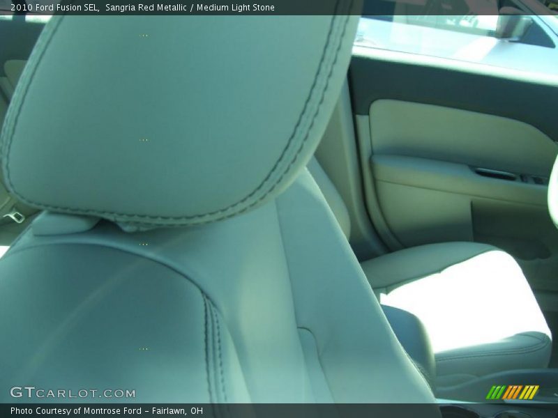 Sangria Red Metallic / Medium Light Stone 2010 Ford Fusion SEL