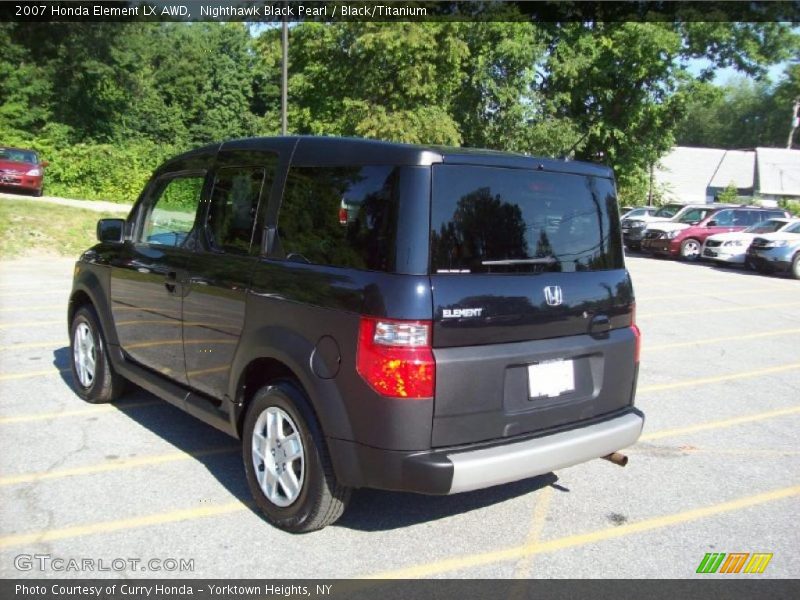 Nighthawk Black Pearl / Black/Titanium 2007 Honda Element LX AWD