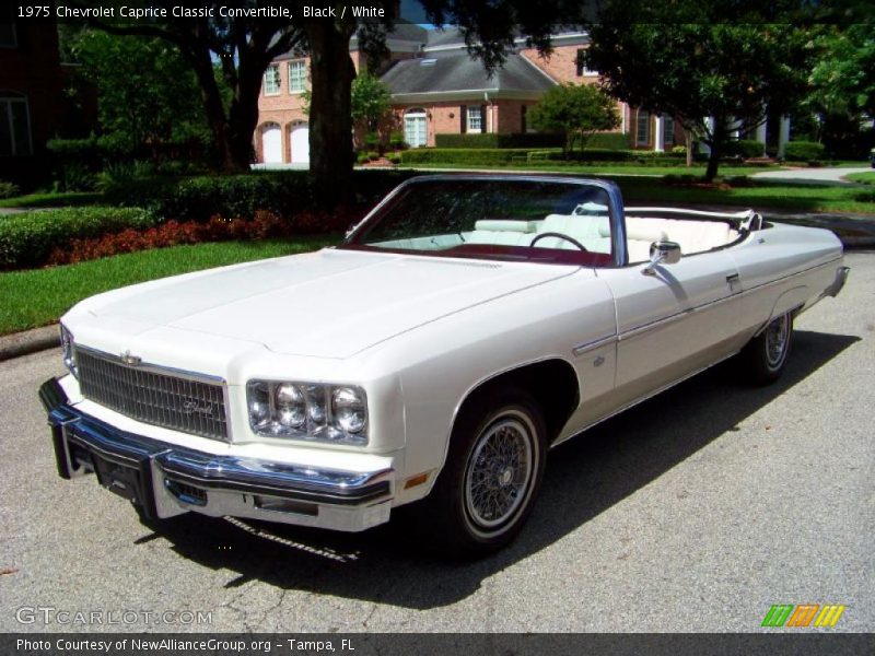 Black / White 1975 Chevrolet Caprice Classic Convertible
