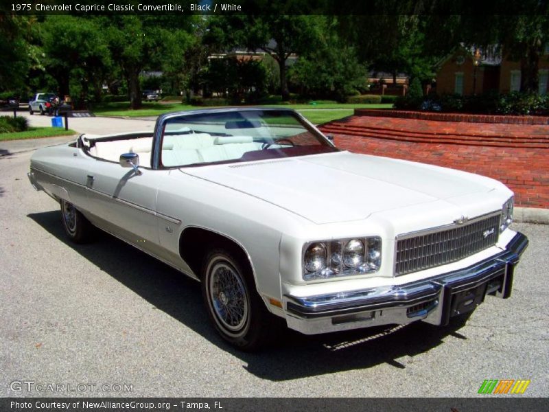 Black / White 1975 Chevrolet Caprice Classic Convertible